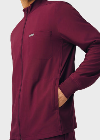 Landau Forward Men's Mock Neck Jacket With Rib Details