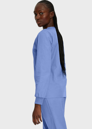 Landau Unisex No Pocket V-Neck Long Sleeve Scrub Top