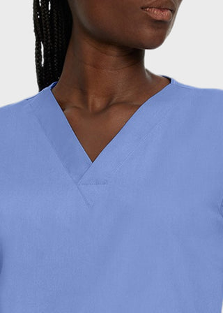 Landau Unisex No Pocket V-Neck Long Sleeve Scrub Top