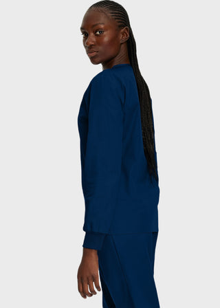 Landau Unisex No Pocket V-Neck Long Sleeve Scrub Top