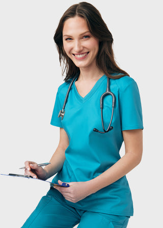 Landau ProFlex Women's 3 Pocket V-Neck Scrub Top