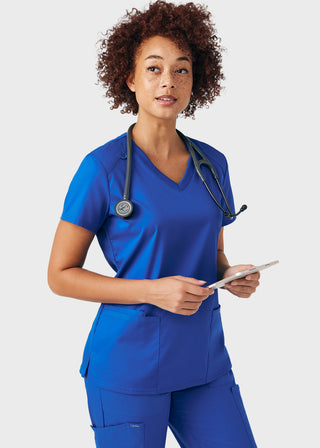 Landau ProFlex Women's 3 Pocket V-Neck Scrub Top