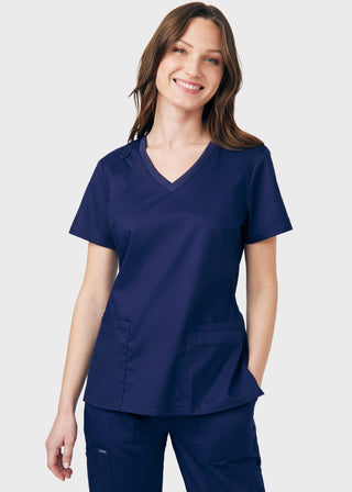 Landau ProFlex Women's 3 Pocket V-Neck Scrub Top
