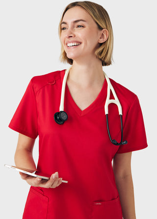 Landau ProFlex Women's 3 Pocket V-Neck Scrub Top