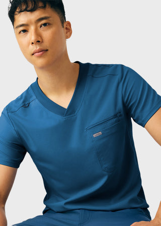 Landau Forward Men's 2-Pocket V-Neck Scrub Top