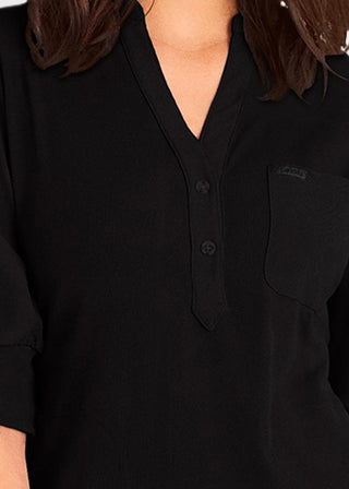 Landau Forward 3-Pocket Rib Knit Collar Top