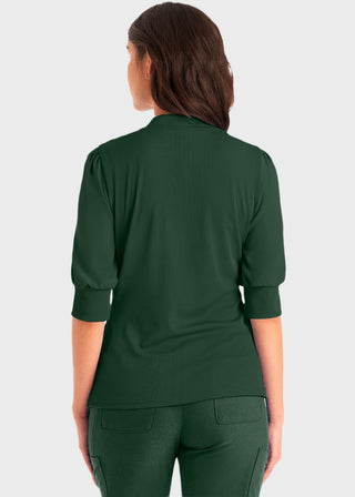 Landau Forward 3-Pocket Rib Knit Collar Top