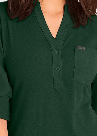 Landau Forward 3-Pocket Rib Knit Collar Top