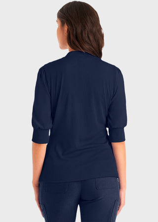 Landau Forward 3-Pocket Rib Knit Collar Top