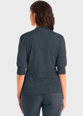 Landau Forward 3-Pocket Rib Knit Collar Top