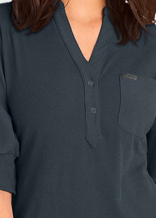 Landau Forward 3-Pocket Rib Knit Collar Top