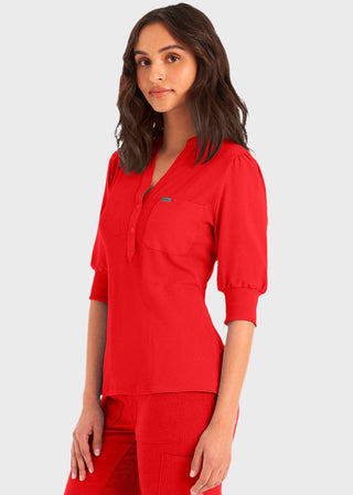 Landau Forward 3-Pocket Rib Knit Collar Top