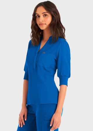 Landau Forward 3-Pocket Rib Knit Collar Top