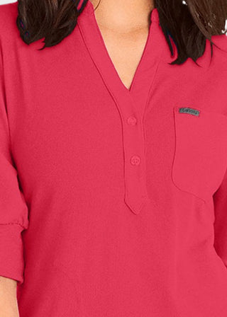 Landau Forward 3-Pocket Rib Knit Collar Top