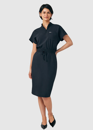 scrub dresses navy blue Allie Dress Women's Zip Front Scrub Dress, Dresses for nurses