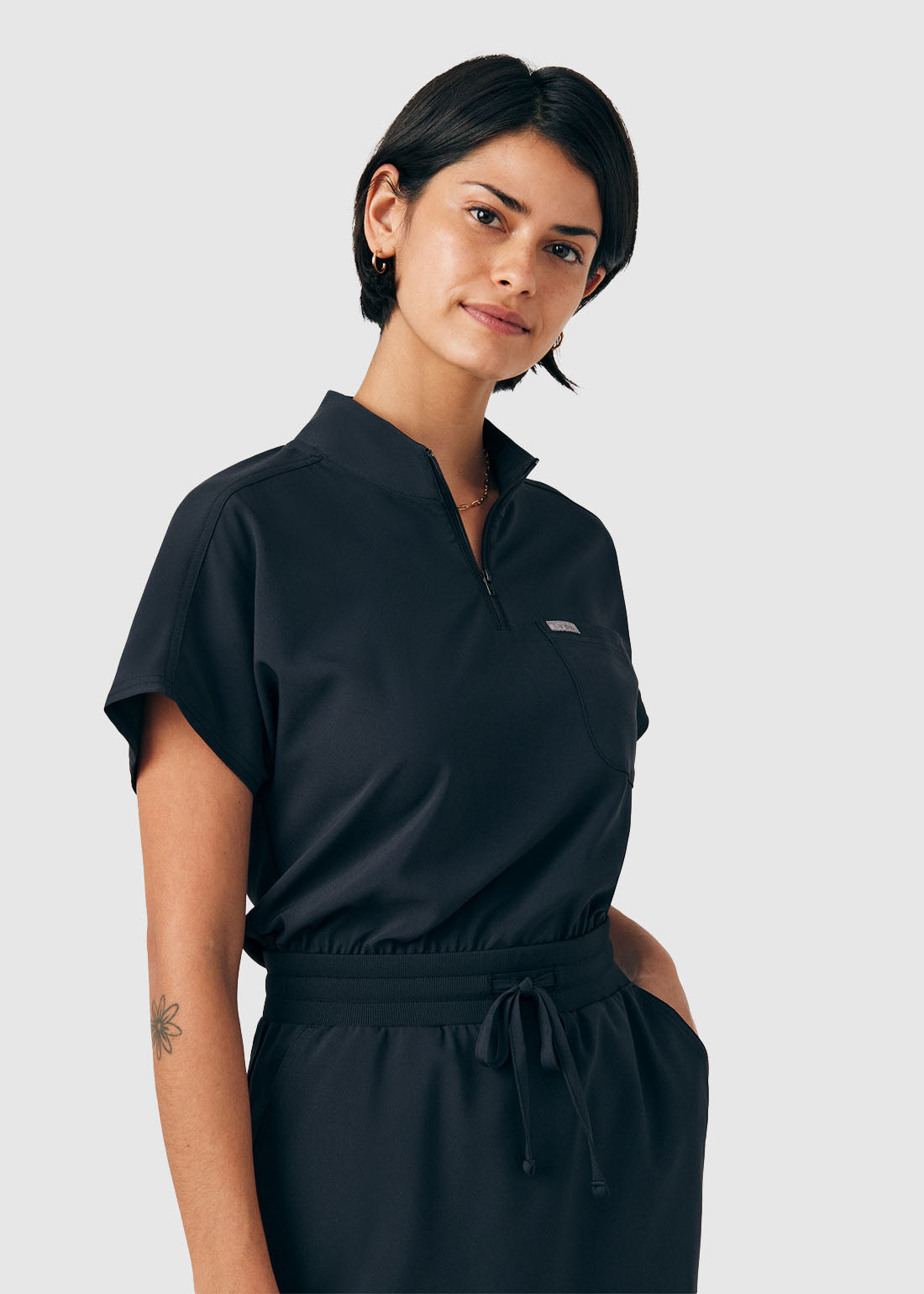 nurse scrub dress Lorilida Women's Long Sleeve Button Front Hospital Doctor Lab Coat Uniform Dress Blue Peaked Lapel Small: Clothing, Shoes & Jewelry Functional and modern Landau Forward 3-Pocket Scrub Dress