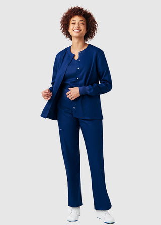 LANDAU PROFLEX WOMEN'S 3 POCKET SNAP FRONT JACKET