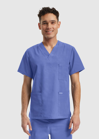 Landau Essentials Unisex 3-Pocket V-Neck Scrub Top