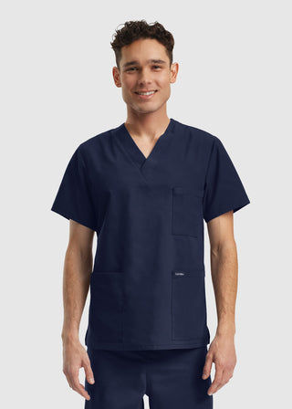 Landau Essentials Unisex 3-Pocket V-Neck Scrub Top