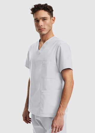 Landau Essentials Unisex 3-Pocket V-Neck Scrub Top