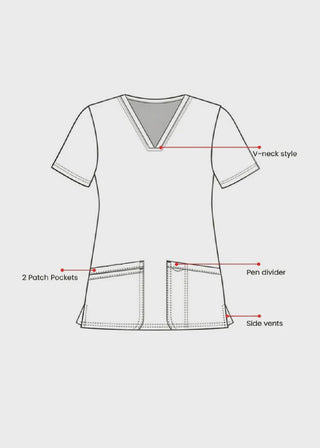 Free Embroidery HeedFit Women's V-Neck Scrub Top