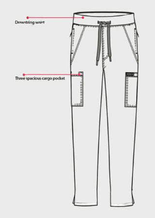 HeedFit Unisex Drawstring Cargo Scrub Pant