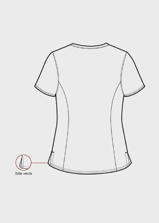 Free Embroidery HeedFit Women's Shaped Shoulder Seam Scrub Top