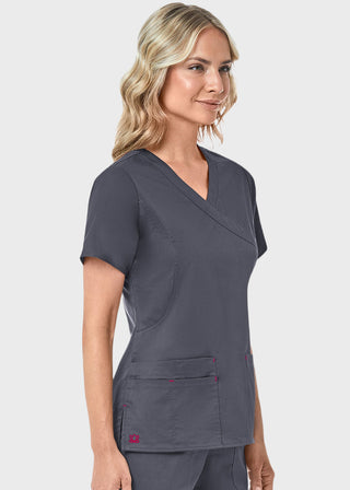 Maevn Blossom Women's Mock Wrap Top