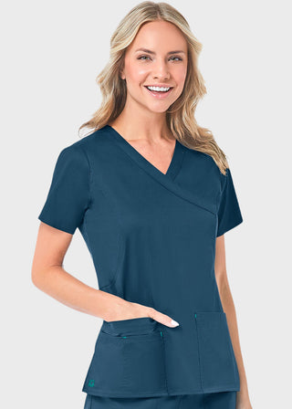 Maevn Blossom Women's Mock Wrap Top