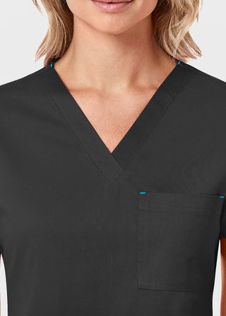 Maevn Blossom Women's Three Pocket V-Neck Top