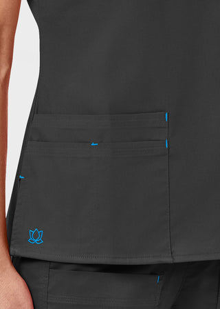 Maevn Blossom Women's Three Pocket V-Neck Top