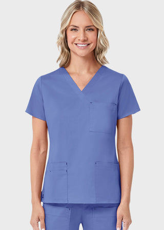 Maevn Blossom Women's Three Pocket V-Neck Top