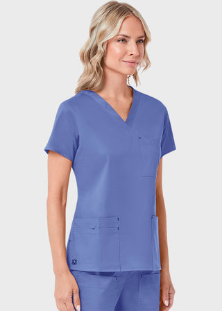 Maevn Blossom Women's Three Pocket V-Neck Top