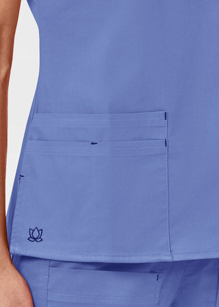 Maevn Blossom Women's Three Pocket V-Neck Top