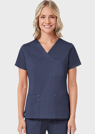 Maevn Blossom Women's Three Pocket V-Neck Top