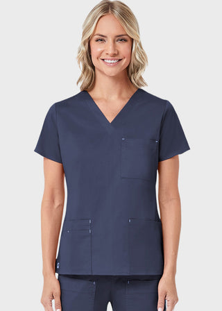 Maevn Blossom Women's Three Pocket V-Neck Top
