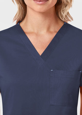 Maevn Blossom Women's Three Pocket V-Neck Top