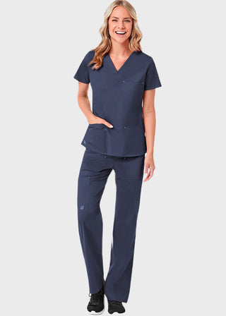 Maevn Blossom Women's Three Pocket V-Neck Top