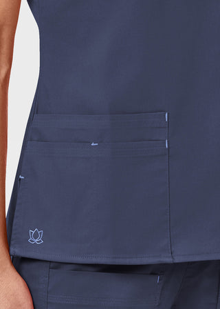 Maevn Blossom Women's Three Pocket V-Neck Top