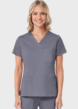 Maevn Blossom Women's Three Pocket V-Neck Top