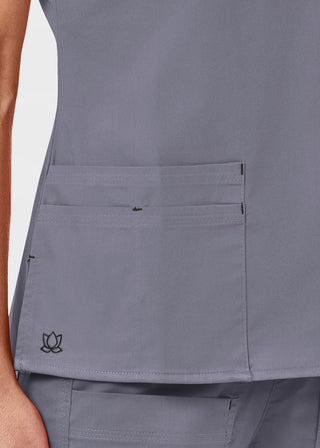 Maevn Blossom Women's Three Pocket V-Neck Top