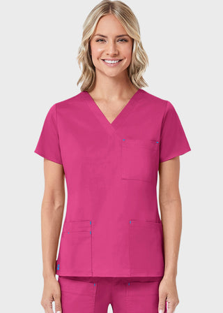 Maevn Blossom Women's Three Pocket V-Neck Top