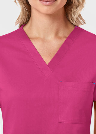 Maevn Blossom Women's Three Pocket V-Neck Top