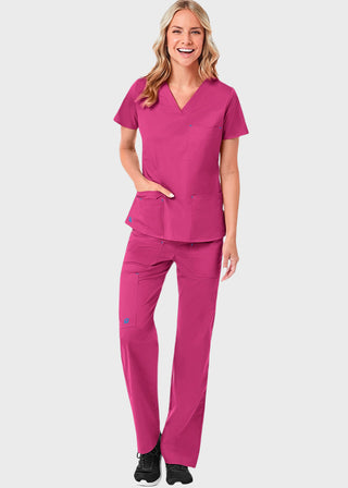 Maevn Blossom Women's Three Pocket V-Neck Top