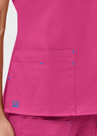 Maevn Blossom Women's Three Pocket V-Neck Top