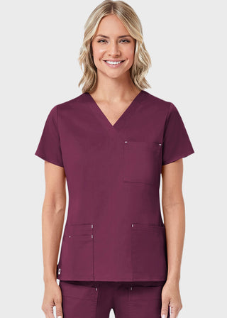 Maevn Blossom Women's Three Pocket V-Neck Top