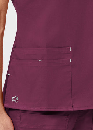 Maevn Blossom Women's Three Pocket V-Neck Top