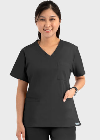 Maevn Core Women's Curved V-neck Top