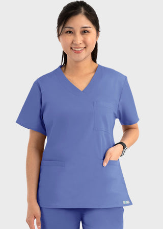 Maevn Core Women's Curved V-neck Top