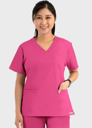 Maevn Core Women's Curved V-neck Top